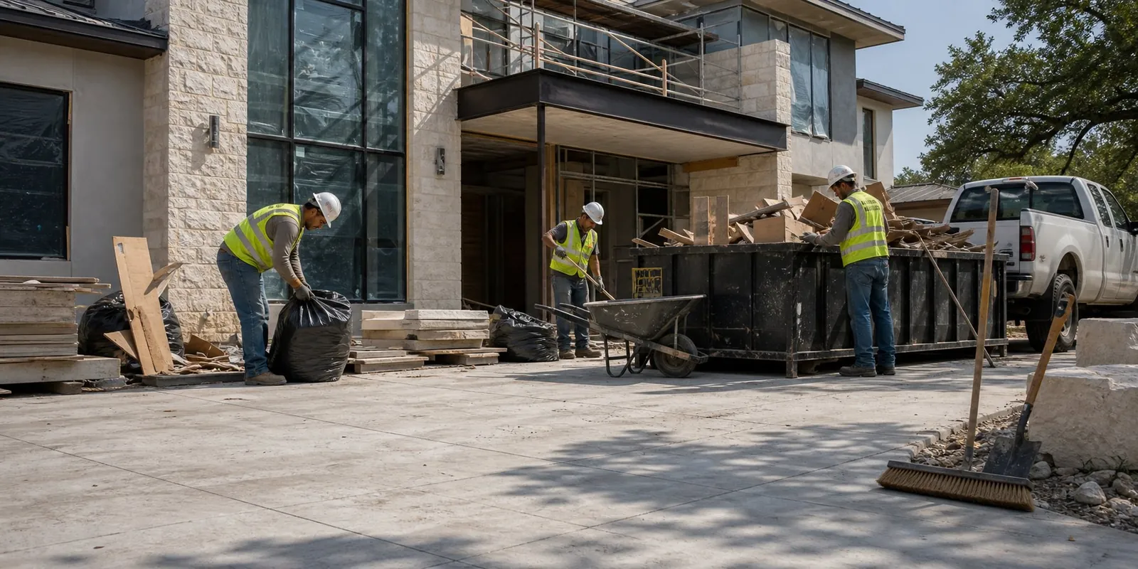 Final cleanup at a luxury residential project